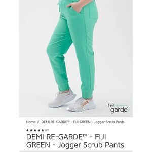 GARDE MALADE DEMI RE-GARDE Figi Green Jogger Scrub Pants Size XS